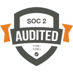 SOC2 Type I and II Audited badge.